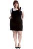 Picture of JEANS DUNGAREE BLACK DRESS STRETCH WITH BUTTONS